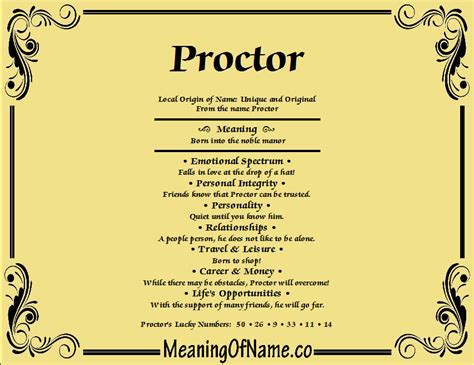 practor meaning|proctor name meaning.
